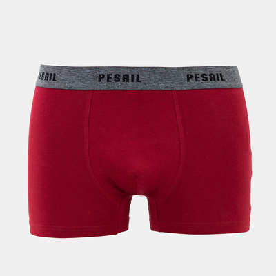 Férfi gesztenyebarna boxer rövid felirattal - Fehérnemű