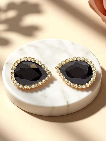 Royalfashion Női klipszes fülbevaló kristályokkal és cirkónia kövekkel