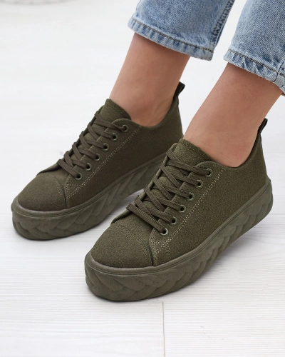 Sötétzöld női platform tornacipő Sedix - Lábbeli