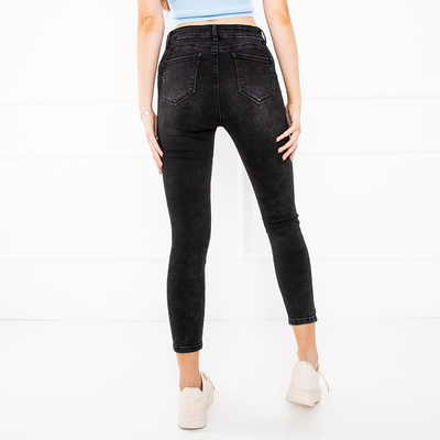 Női fekete, magas derekú leggings - Ruházat