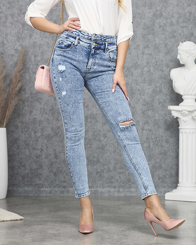 Kék női csőfarmer - Ruházat