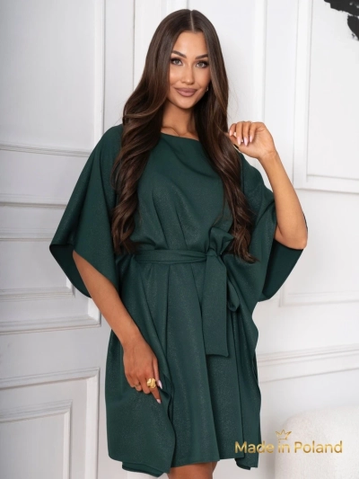 Serena zöld ruha övvel és kimonó ujjakkal - Elegancia és kényelem