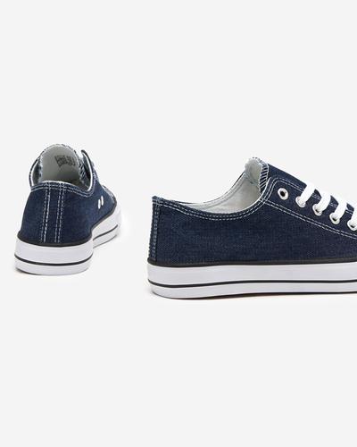 OUTLET Sötétkék női tornacipő a'la jeans Shah - Lábbeli