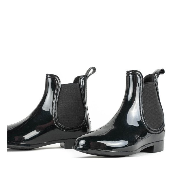 Czarne niskie kalosze Liticia - Obuwie