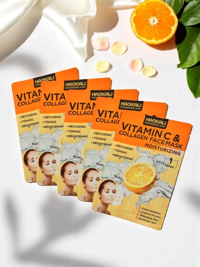 Haokali - Arcmaszk C-vitaminnal és kollagénnel - hidratál, világosít és tonizál.