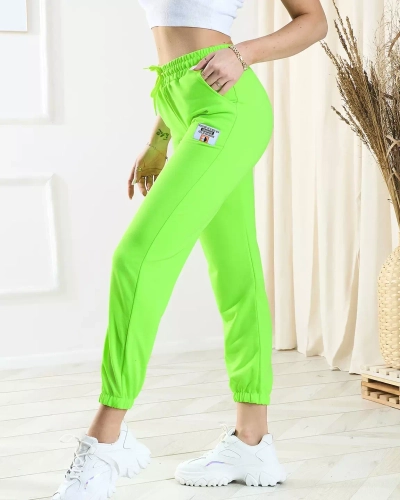 Női neonzöld melegítőnadrág - Ruházat