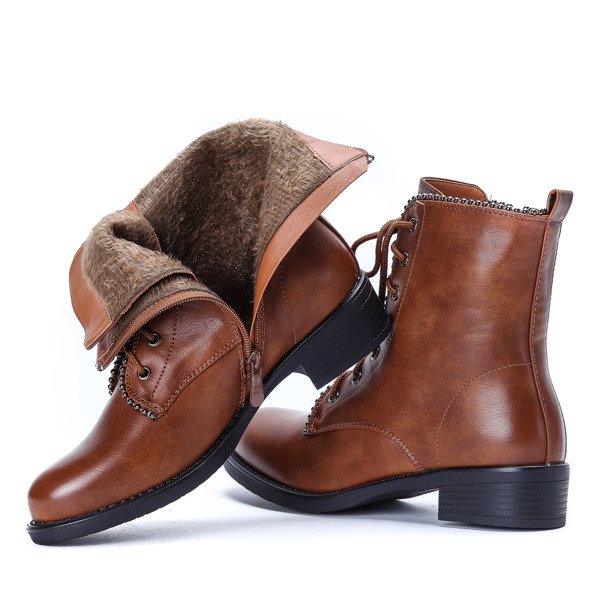 Brązowe workery Roksana - Obuwie