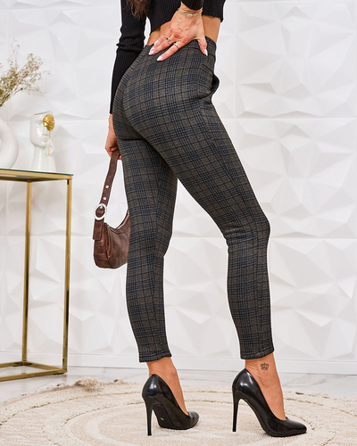 Royalfashion Női szigetelt kockás teggings nadrág