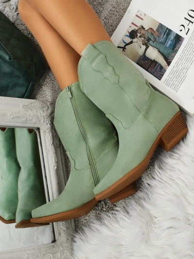 SpireHush női öko velúr cowboy csizmák