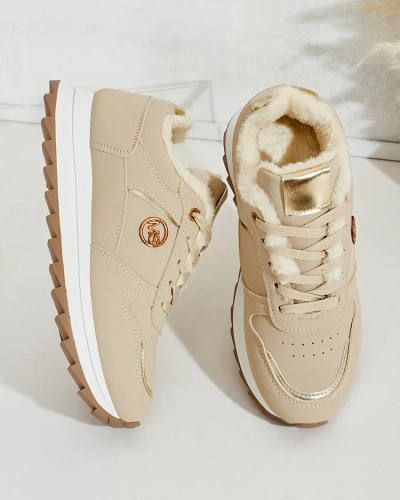 Royalfashion Melegített női tornacipő szőrmével Boris