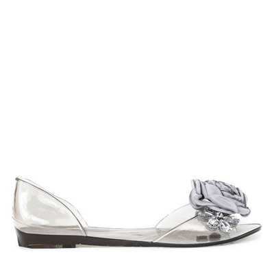 OUTLET Fekete átlátszó Meliski díszítéssel Malia - Lábbeli