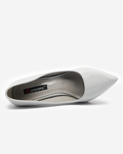 Szürke női lakkozott pumpák magas sarkon Merier - Ruházat