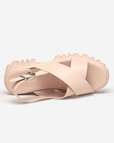 OUTLET Világos rózsaszín női szandál masszív Otida talpon - Lábbeli