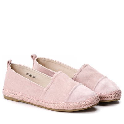 Różowe espadryle z eko-zamszu Emeni - Obuwie
