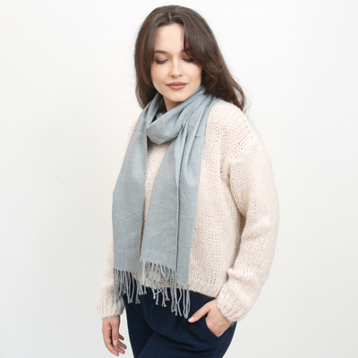 Klasszikus sötétszürke női vékony egyszínű sál - kiegészítők