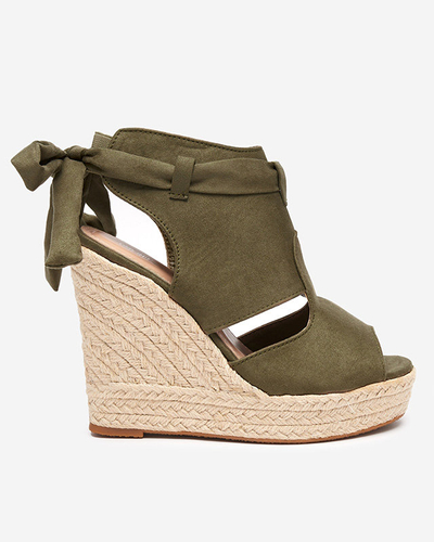 OUTLET Női magas sarkú szandál zöld színben Penetika - Lábbeli