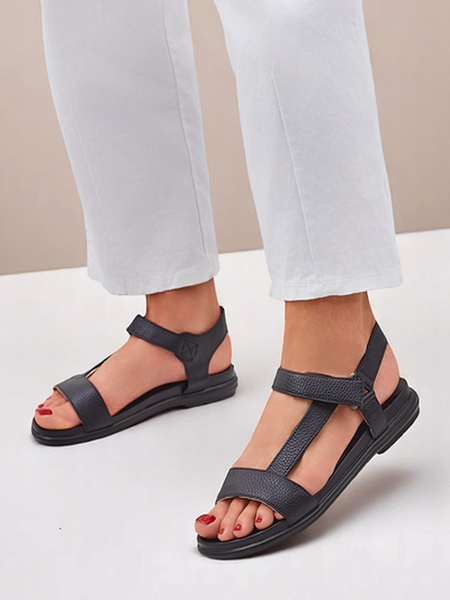 Királyi divat női lapos talpú szandálok Lillia