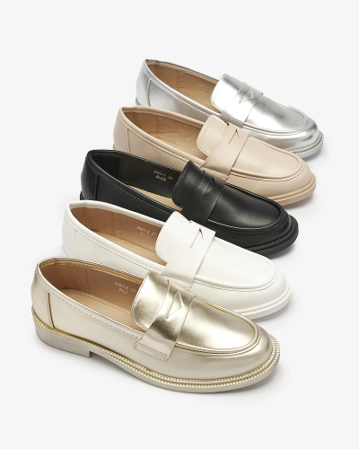 Fehér női mokaszin öko bőrből Zibom- Footwear