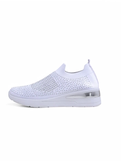 Royalfashion Slip-on női wedge sportcipők strasszokkal Qelavise