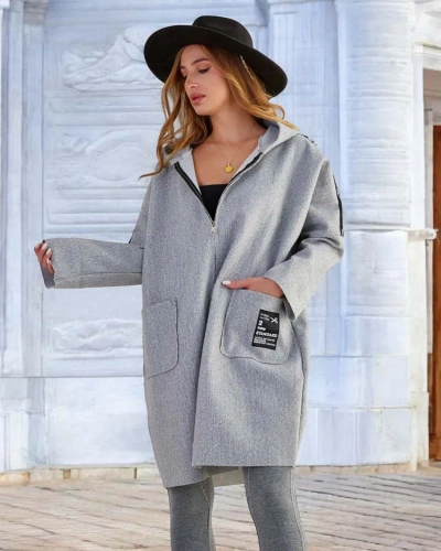 Royalfashion Női kabát a'la coat térdig érő kabát