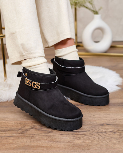 Royalfashion Rózsaszín női a'la hócsizma Esgala díszítéssel