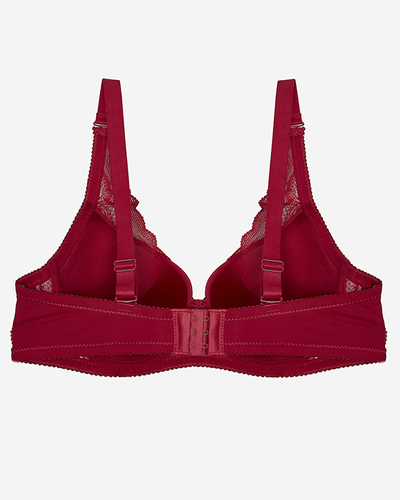 Maroon női melltartó csipkével- Fehérnemű