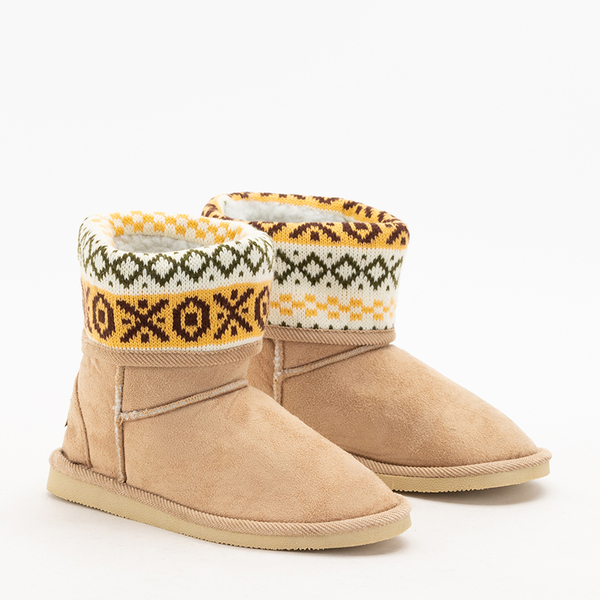 OUTLET Gyermek bézs színű hócsizma Snowii-től - Lábbeli