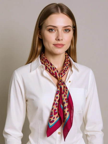 Apollonia Bordó Női Sál Divatos Mintával – 100% Poliészter Eleganza