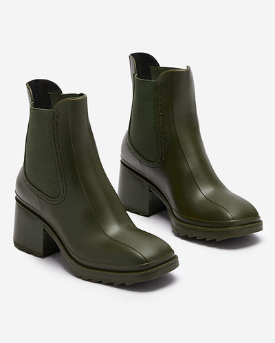 Sötétzöld női csizma Caldala- Footwear