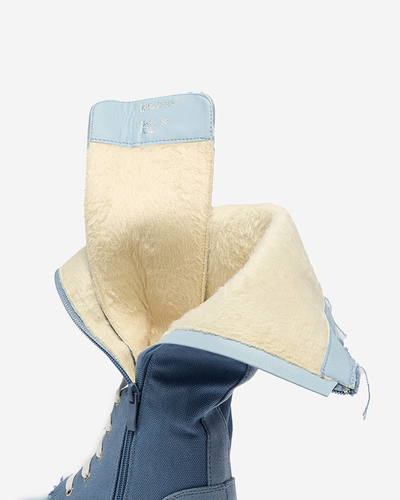 Royalfashion Kék női szövet csizma Leconen