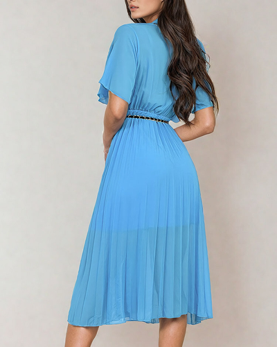 Royalfashion női pliszírozott midi ruha