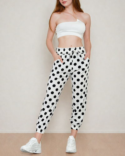 Royalfashion Női pöttyös szövetnadrág