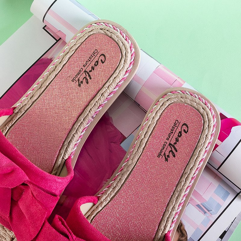 Fukszia női papucs Foas íjjal - Lábbeli