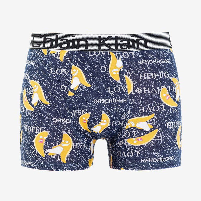Férfi sötétkék boxer rövidnadrág banánnal - fehérnemű
