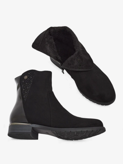 Kelmo öko-velúr bokacsizma lakkozott betétekkel