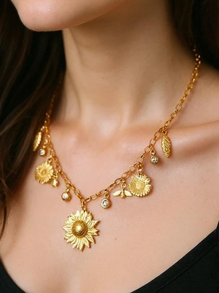 Aurelia Charis nyaklánc boho stílusú medálokkal