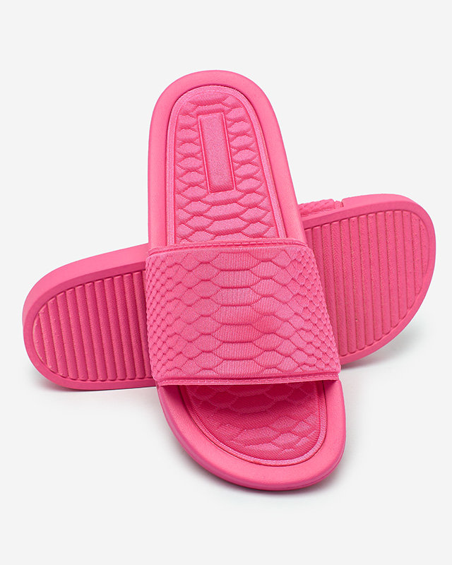 Női fukszia papucs Galite dombornyomással - Lábbeli