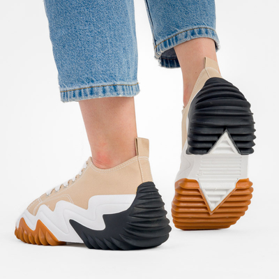 OUTLET Sport bézs női cipő a'la tornacipő Wenova - Lábbeli