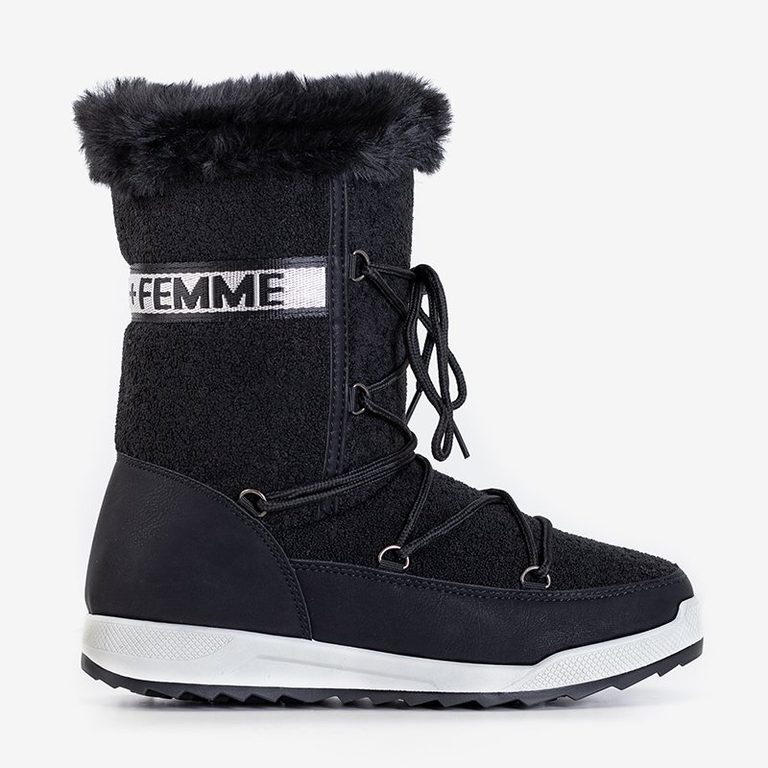 Columbita fekete női szigetelt hócsizma - lábbeli