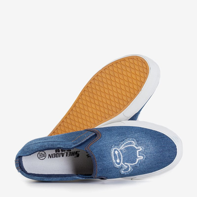 Sötétkék női tornacipő a Boatik platformon - Lábbeli