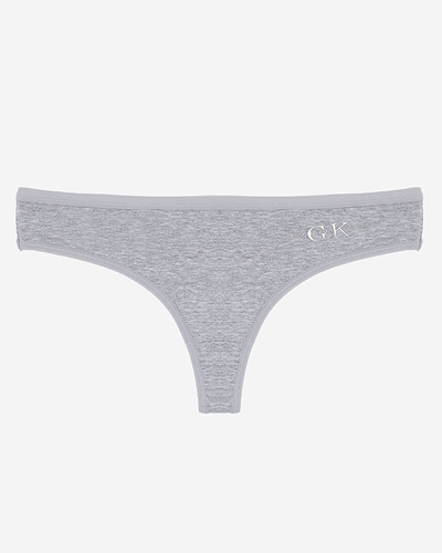 Szürke női tangabugyi foltos foltokkal - Fehérnemű