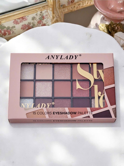 ANYLADY 15 színből álló szemhéjfesték paletta csillámos és matt árnyalatokkal Ruby Glamour