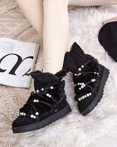 Royalfashion Női hócsizma gyöngyökkel Cuvilav