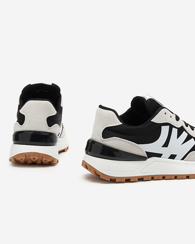 Női fekete tornacipő szürke Narisa betétekkel - Lábbeli