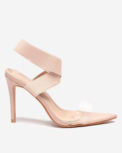 OUTLET Női tűsarkú szandál bézs Koala színben - Lábbeli