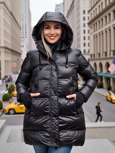 Royalfashion Női téli steppelt kabát
