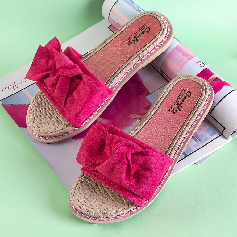 Fukszia női papucs Foas íjjal - Lábbeli