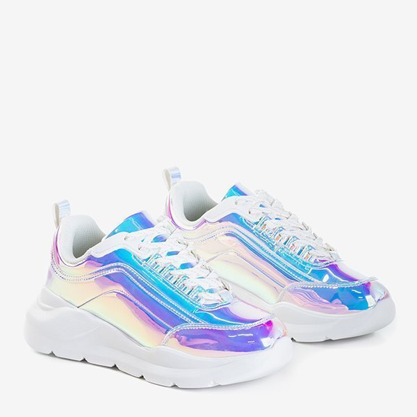 OUTLET holografikus cipő vastag Dambi platformon - lábbeli