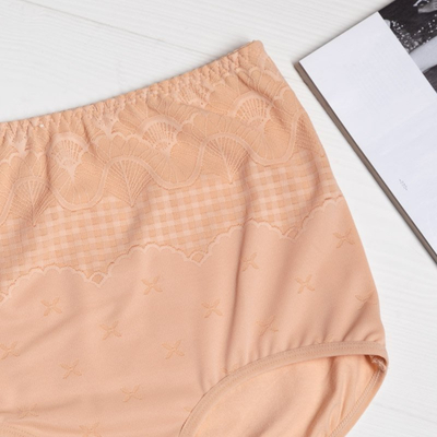 Bézs női pamut bugyi PLUS SIZE - Fehérnemű