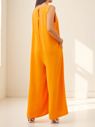 Callisto Narancssárga Overall – Modern Elegancia Viszkózból Nyárra